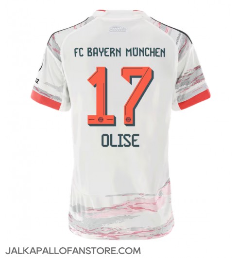 Bayern Munich Michael Olise #17 Vieraspaita Naisten 2025-26 Lyhythihainen Bayern Munich Michael Olise #17 Vieraspaita Naisten 2025-26 Lyhythihainen